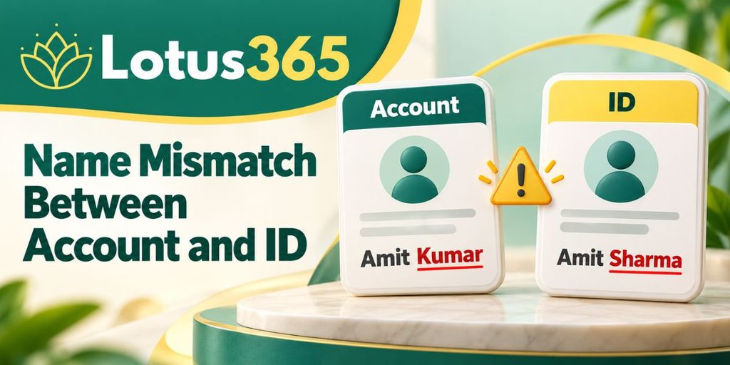 Name Mismatch Between Account and ID